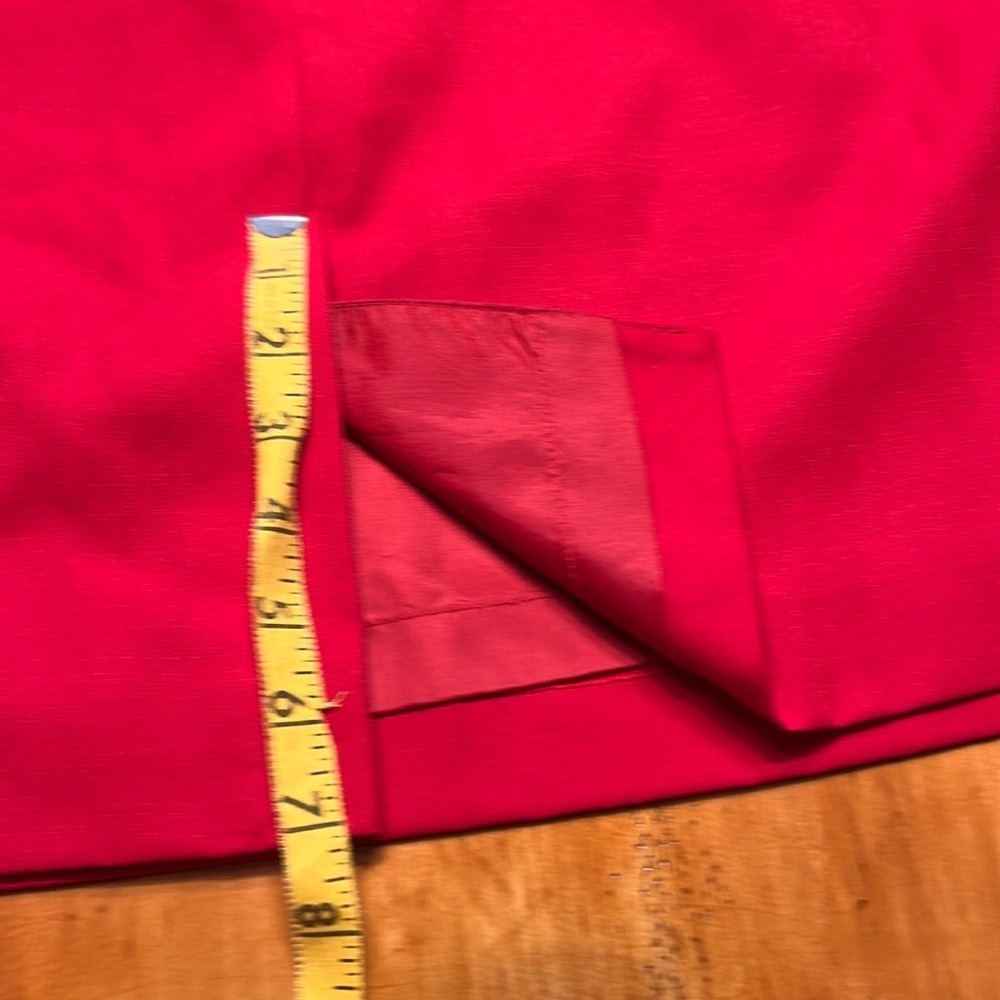 Liz Claiborne Preppy Corporate Red 100% Wool Pleated Pencil Skirt Vintage 80/90s - Picture 6 of 11